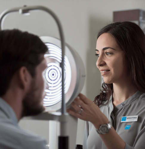 Female optometrist
