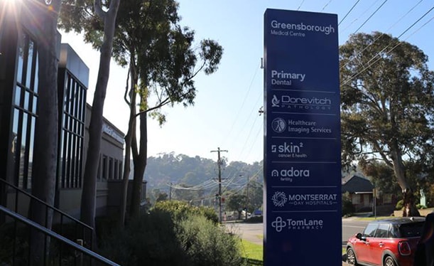 Exterior of BMVS Greensborough clinic