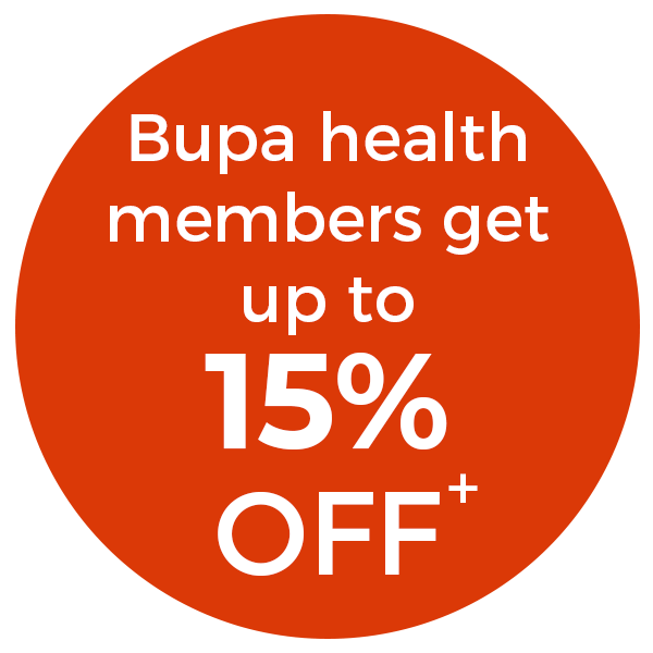 Bupa health members get up to 15% off