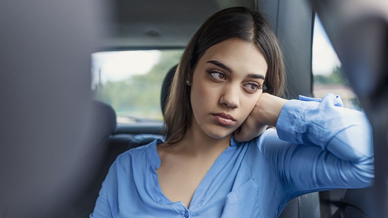sad looking girl