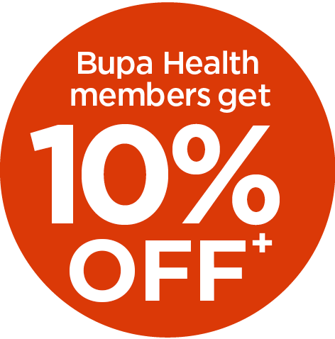 Bupa Health members save 10% each year