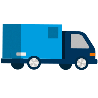 Illustration of removalist truck