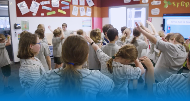 Kids in school classroom