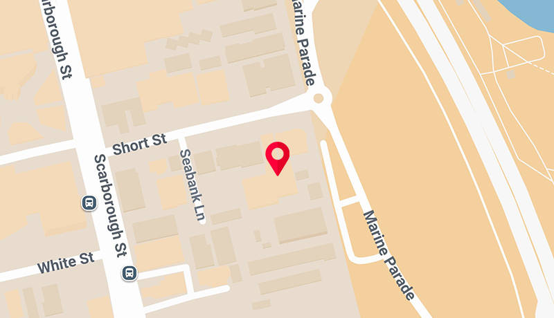 Map showing location of Southport BMVS centre
